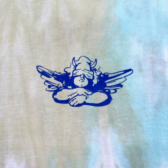 Boy's Lie Drawstring Backpack Bag Soft Cupid Green Turquoise White NWT - Picture 2 of 9